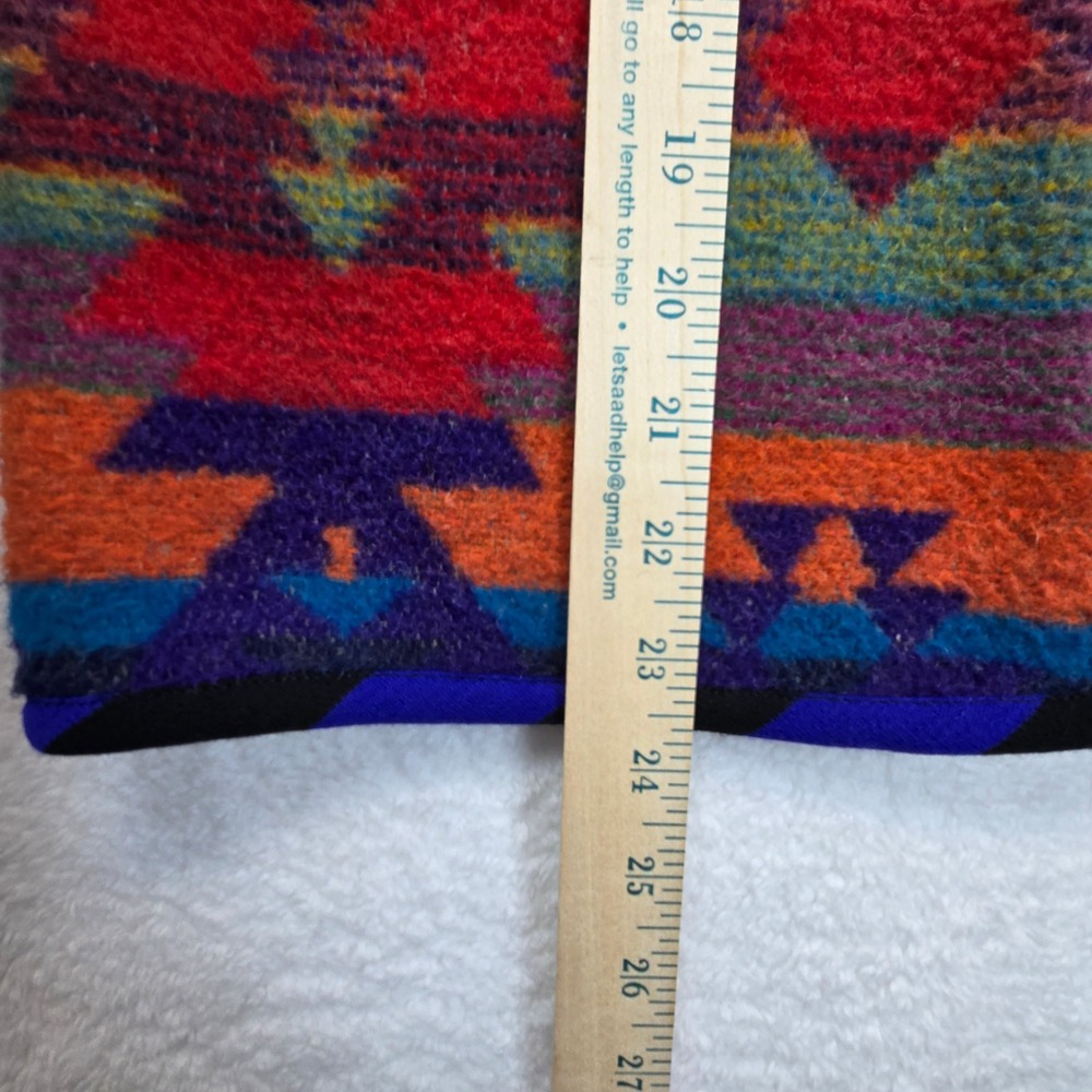 Canvasbacks Womens Patchwork Fleece Cardigan Smal… - image 9